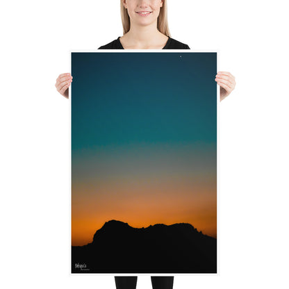 Sleeping Giant, sunset, with Venus; poster